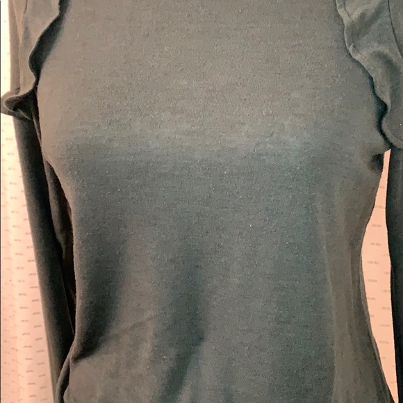 Loft-Ruffle Turtleneck Top EUC - Picture 4 of 9